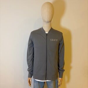 Sport-Tek Gray Full-Zip "COACH" Bomber Sweatshirt - Size L